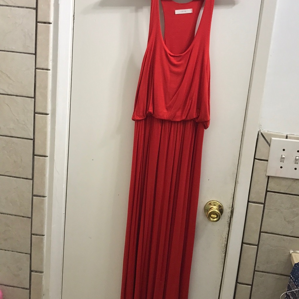 LUSH orange maxi dress